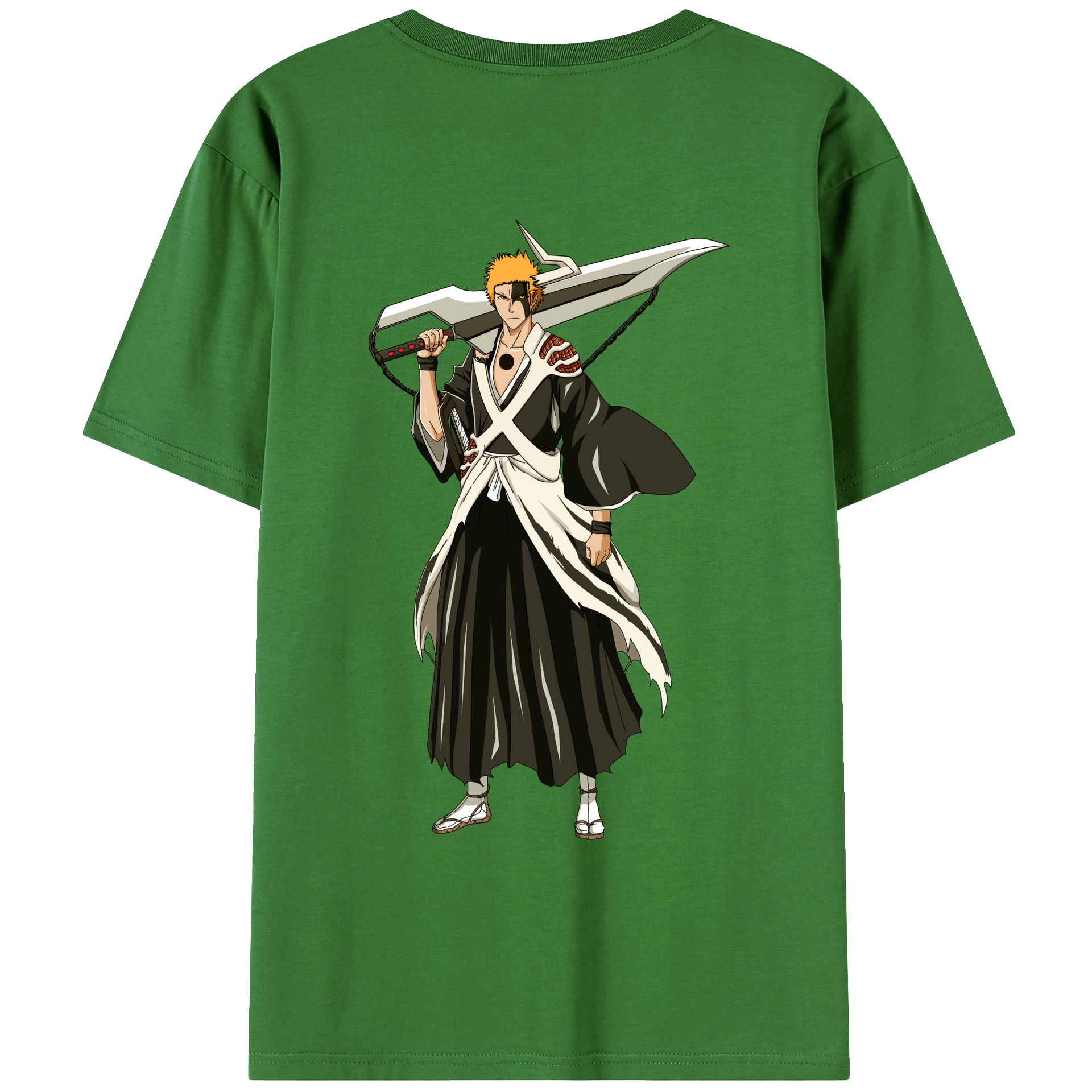 （画像用） ブリーチ 黒崎一護（くろさき いちご）BLEACH Kurosaki Ichigo レディース半袖Tシャツ(バックプリント)